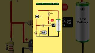 Timer Monostable Circuit diagram  Transistor delay timer [upl. by Doomham676]