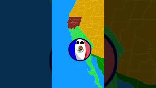 baja california se independiza 5 shorts short viral countryballs humor xd memes usa mexico [upl. by Anaiad331]