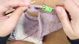 Fibre  Lets Knit a Mitered Blanket Together  R1B10  No Commentary just knitting [upl. by Valentin589]