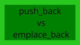 pushback vs emplaceback [upl. by Odell]