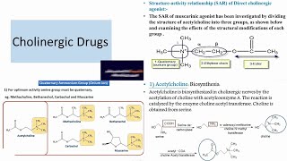 11 MEDICINAL CHEMISTRY1  SAR of Direct Acting Parasympathommitecs [upl. by Torey884]