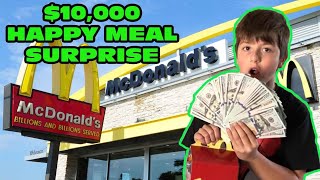 Kid Temper Tantrum Finds 10000 CASH Inside His Happy Meal  Real Money Original [upl. by Neliac]