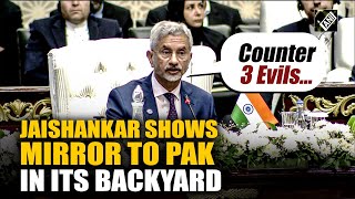 “SCO’s primary goal of combatting terrorism separatism extremism…” Jaishankar talks tough in Pak [upl. by Hurty]