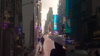 Rainy day on 42nd STREET NewYorkMinute Manhattan TimesSquare [upl. by Nichole]