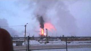 CNRL FIRE  Coker unit explodes and burns at CNRL [upl. by Anyah690]