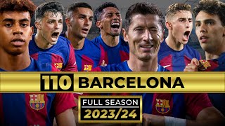 All 110 Barcelona Goals 202324  English  FULL SEASON  CINEMATIC STYLE [upl. by Minor]