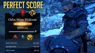 Assassins Creed Valhalla  All Odin Mine Hideout Mastery Challenge GOLD SCORE [upl. by Vierno]