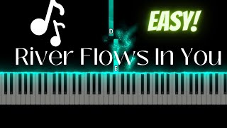 How To Play River Flows In You SLOW EASY Piano Level One [upl. by Atwater]