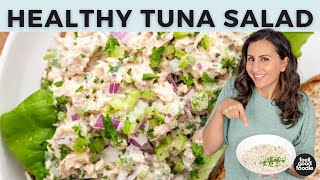 BEST HEALTHY TUNA SALAD  light quick amp easy [upl. by Mahsih]