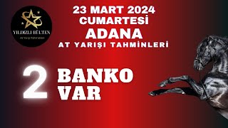 23 Mart 2024 Cumartesi Adana At Yarışı Tahminleri [upl. by Lecram]