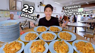 EATING 23 PLATES of PENANG CHAR KWAY TEOW  Best Char Kway Teow Ive Eaten in Penang Malaysia [upl. by Sivad557]