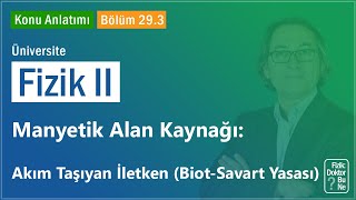 Üniversite Fizik II  Bölüm 293 Manyetik Alan Kaynağı Akım Taşıyan İletken BiotSavart Yasası [upl. by Eloc938]