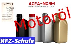 Motoröl  Grundlagen Erklärung SAE ACEA API [upl. by Gavin885]