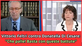 Feltri non le manda a dire a Donatella Di Cesare quotChe pallequot [upl. by Strang]