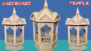 cardboard temple simple ৷ cardboard Temple making ৷ cardboard temple design ৷ [upl. by Latton647]