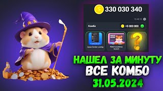 Хамстер Комбат комбо карты сегодня 31 мая Combo Hamster Kombat [upl. by Renat]