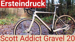 Gravelbike aus Carbon Mit dem Scott Addict Gravel 20 durch den Wald [upl. by Stein]