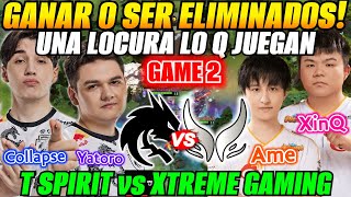 😲Team Spirit vs Xtreme Gaming GAME 2😲YATORO vs AME Ganar o ser Eliminado The International 13 [upl. by Nahshon]