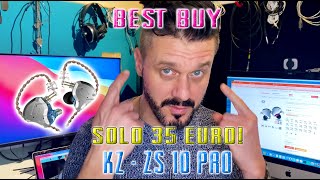 Recensione auricolari per inear monitor KZ ZS10 PRO  BEST BUY [upl. by Karney94]