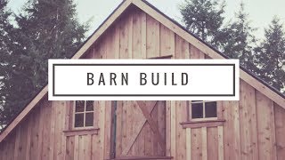 Barn Build TimeLapse  Plans Bought off the Internet Post and Beam Barn Cedar [upl. by Nilad]