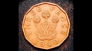 1940 Three Pence Coin [upl. by Curtis595]