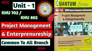 Project Management and Entrepreneurship AKTU Unit 1 [upl. by Pelletier]