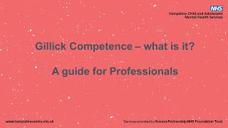 Gillick Competence  a guide for professionals [upl. by Rebba]