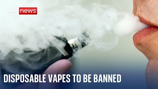 Disposable vapes set to be banned [upl. by Oznecniv]