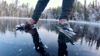 Ice Skating on the Small Lake Nordic style [upl. by Camile]