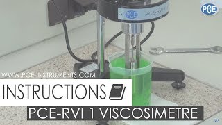 Viscosimètre PCERVI 1  Instructions de montage et dutilisation  PCE Instruments [upl. by Hobard]