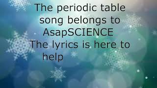 1 HOUR LOOP Updated Periodic Table Song lyrics [upl. by Ahsauqram]