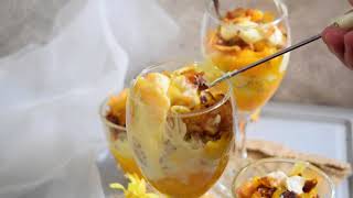 Mango CranachanA delicious combination of fresh mangoes crunchy cornflakesamp airy creamPure Bliss [upl. by Sirrom]