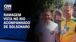 Ramagem vota no Rio acompanhado de Bolsonaro  CNN ELEIÇÕES [upl. by Milty228]