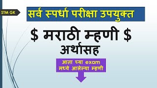 money in marathi  mhani in marathi  marathi mhani  tet exam 2024 [upl. by Sisely]