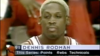 Rodman 3 EjectionFoulouts in 5 Games  1997 NBA ECSF [upl. by Hera]