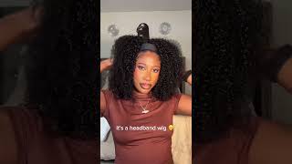 A headband wig is giving what its supposed to give🤩 Easy amp Naturalshorts hairstyle wigs [upl. by Spatz234]