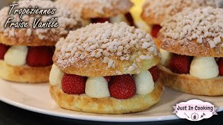 Recette des Petites Tropéziennes Fraise Vanille [upl. by Aldis]