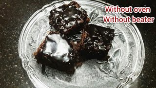 Simple Chocolate brownie recipe No oven No beater  Surumis flavour [upl. by Naanac159]