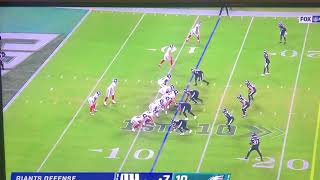 Giants QB Daniel Jones trips and falls in wide open field SUBSCRIBE [upl. by Lekym]