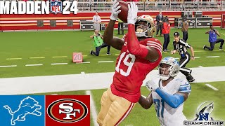 Madden 24 Lions vs 49ers NFC Championship Full Simulation 2024 PS5 Game Play [upl. by Alag]