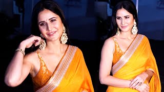 Katrina Kaif Looking Jaw Dropping Gorgeous In Saree At An Event [upl. by Harlin]