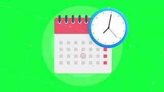 Calendar and clock icon Wall calendar Important schedule appointment date Motion graphics [upl. by Hendry]