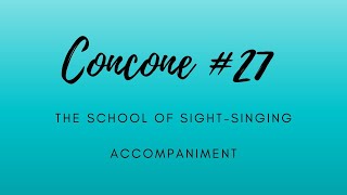 Concone 27 Accompaniment [upl. by Icaj]