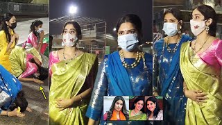 Janhvi Kapoor and Actress Maheswari Visits Tirumala Temple  Sridevi Daughter  Filmylooks [upl. by Namsu]