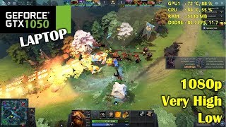 GTX 1050  Dota 2  1080p Ultra and Low settings  Laptop  i7 7700HQ [upl. by Ardnuahc]