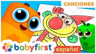 Cabeza Hombros Rodilla y Pies  Canciones Infantiles  La Pandilla de Colores  BabyFirst Español [upl. by Cirdor]