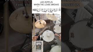 Led Zepplin  When The Levee Breaks  Drum Cover with sheet music fyp shorts drums [upl. by Einner]