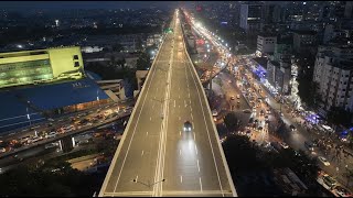 Dhaka Elevated Expressway at Night  Dhaka City Tour through expressway  Bangladesh Road Trip [upl. by Roux]