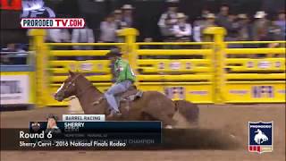 Sherry Cervi 10 Rounds 2016 Wrangler NFR Barrel Racing [upl. by Nowed]