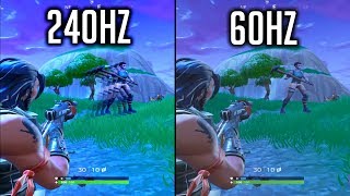 What it looks like to play in 240hz in FORTNITE ReSample Test [upl. by Drofhsa]